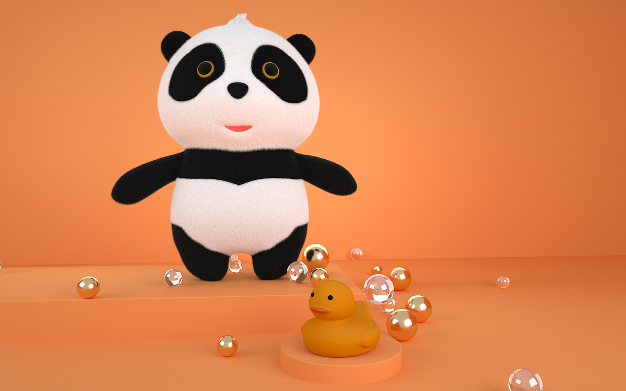 《胖安达的世界》国航IP胖安达场景C4D+OC