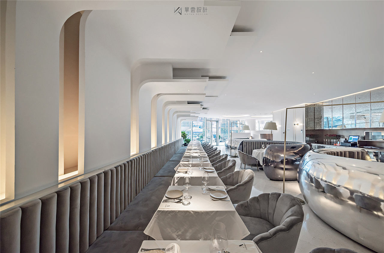 餐饮】NAYUNDESIGN丨 L'arôme 芳芳法餐厅（图ZMTk4Mzc4NTMy） - 酒店餐饮设计 - 站酷设计师南京拿云室内设计原创素材 - 站酷ZCOOL