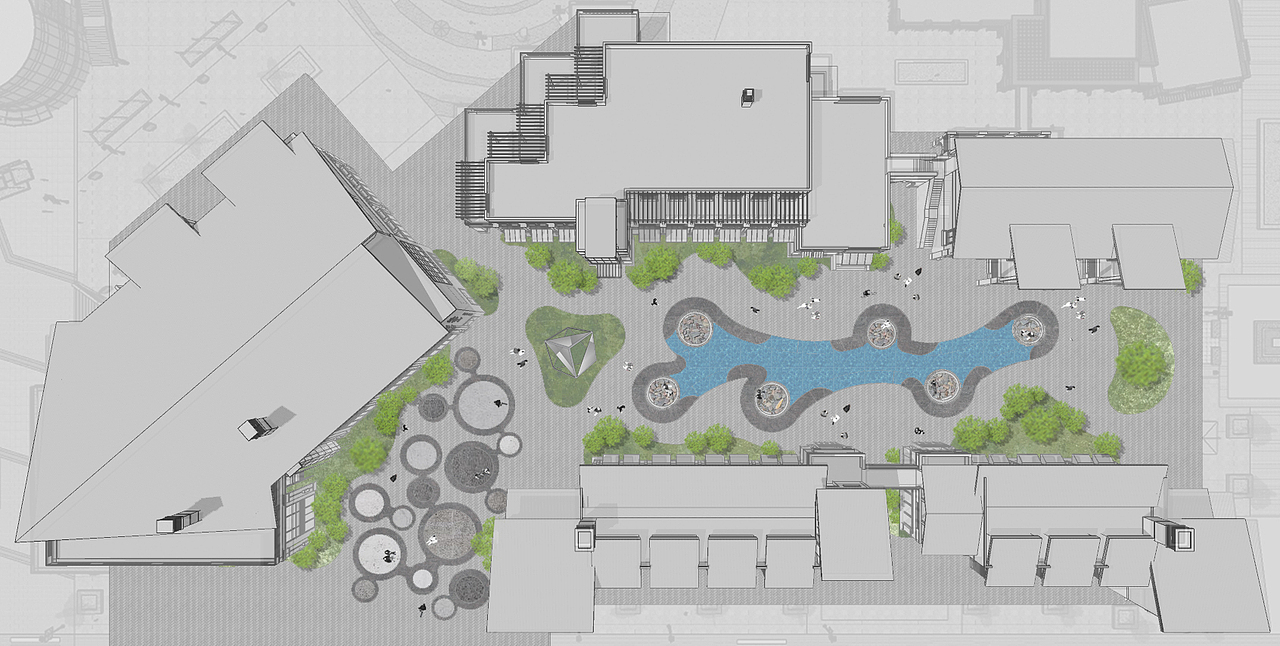 重庆沙坪坝区大学城熙街一期文创园景观改造设计
