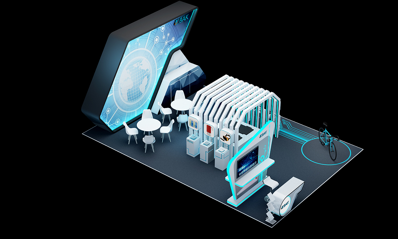 上海CES展丨比克电池展台搭建（图ZMTYwMjM1NzQ0） - 展陈设计 - 站酷设计师展台设计原创素材 - 站酷ZCOOL