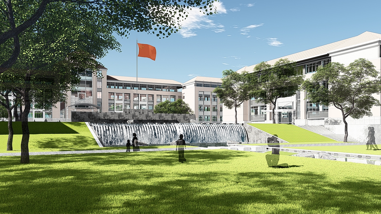 校园景观改造lu渲图|空间|景观设计|梁西凹_原创作品-站酷zcool