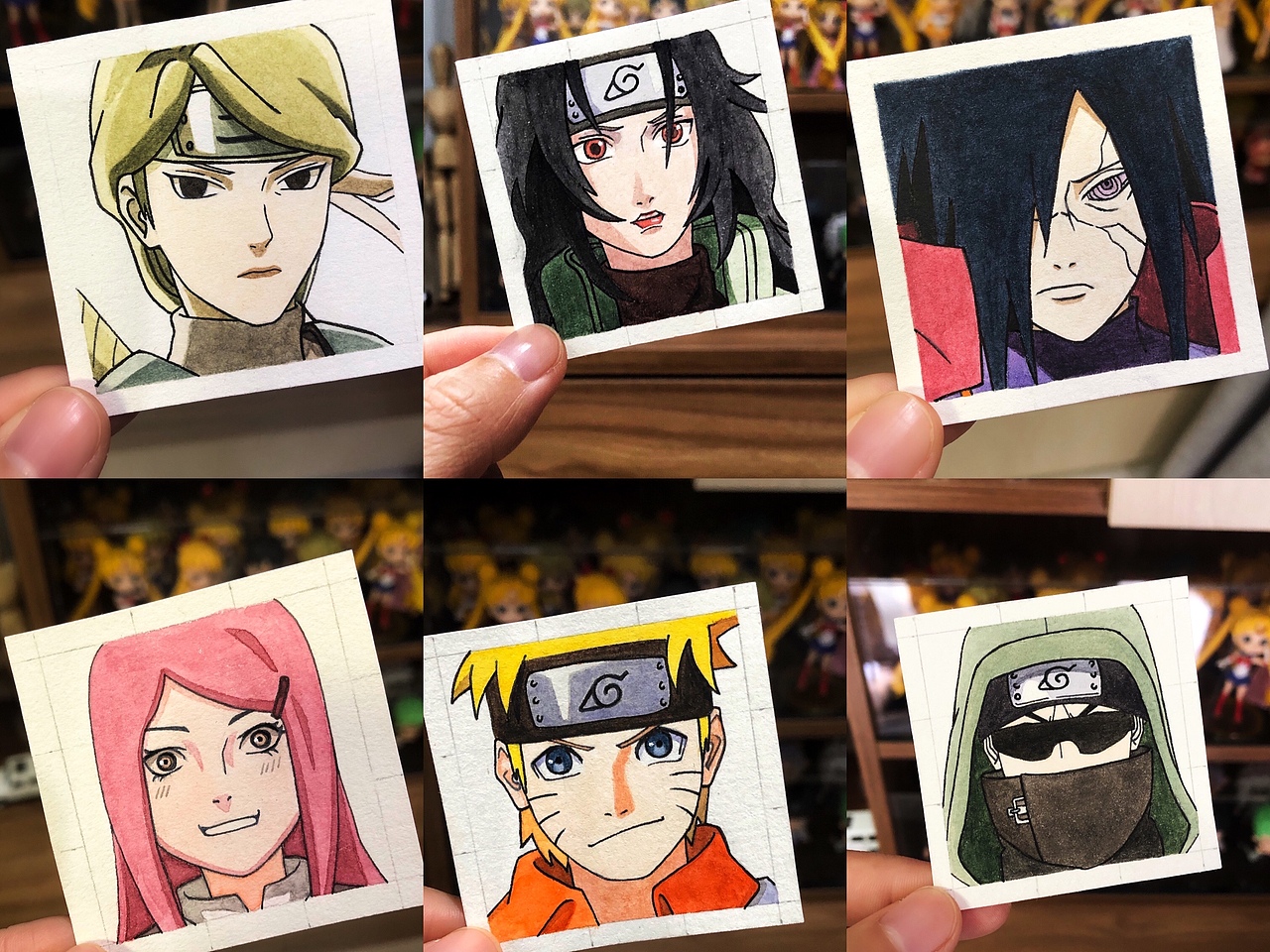 手繪水彩畫-48宮格火影忍者（圖ZMjg4MTM1MzU2） - 繪本 - 站酷設(shè)計師寧采臣的女友原創(chuàng)素材 - 站酷ZCOOL