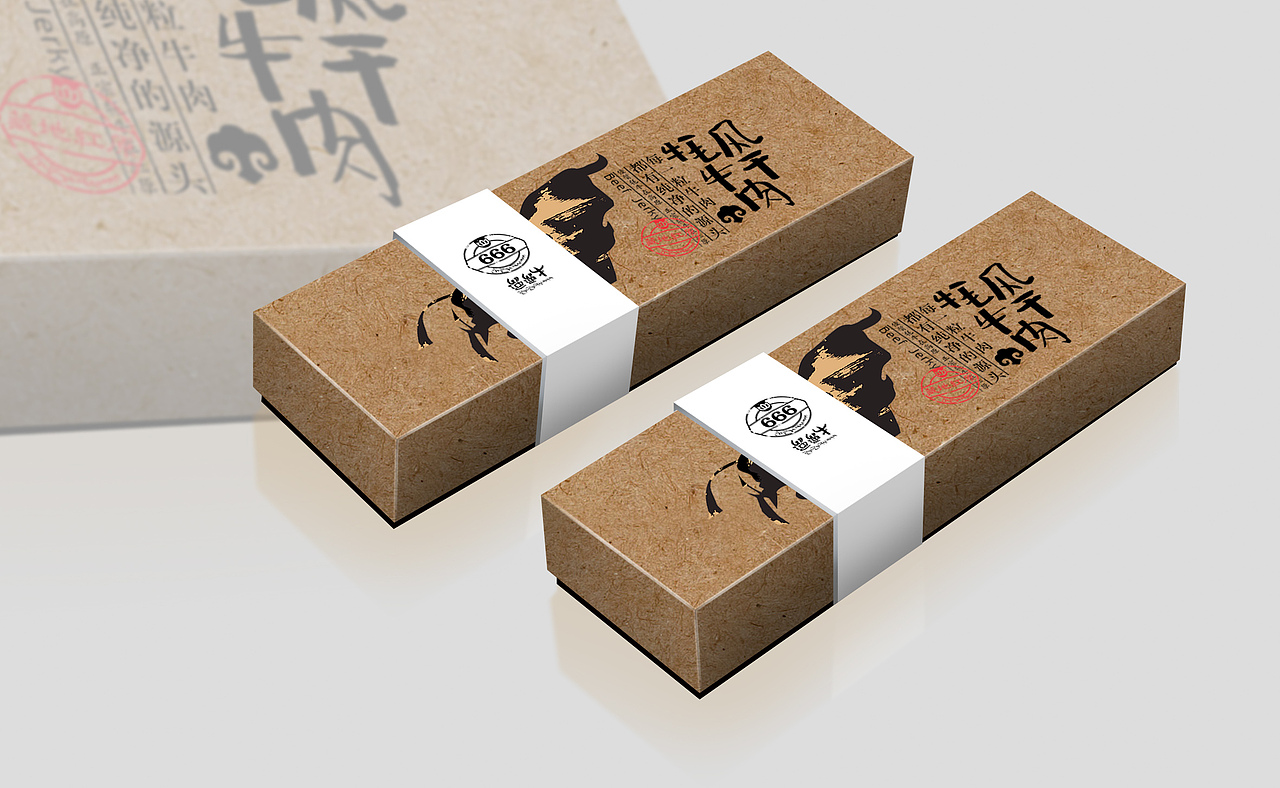 红原遛遛牛包装设计
