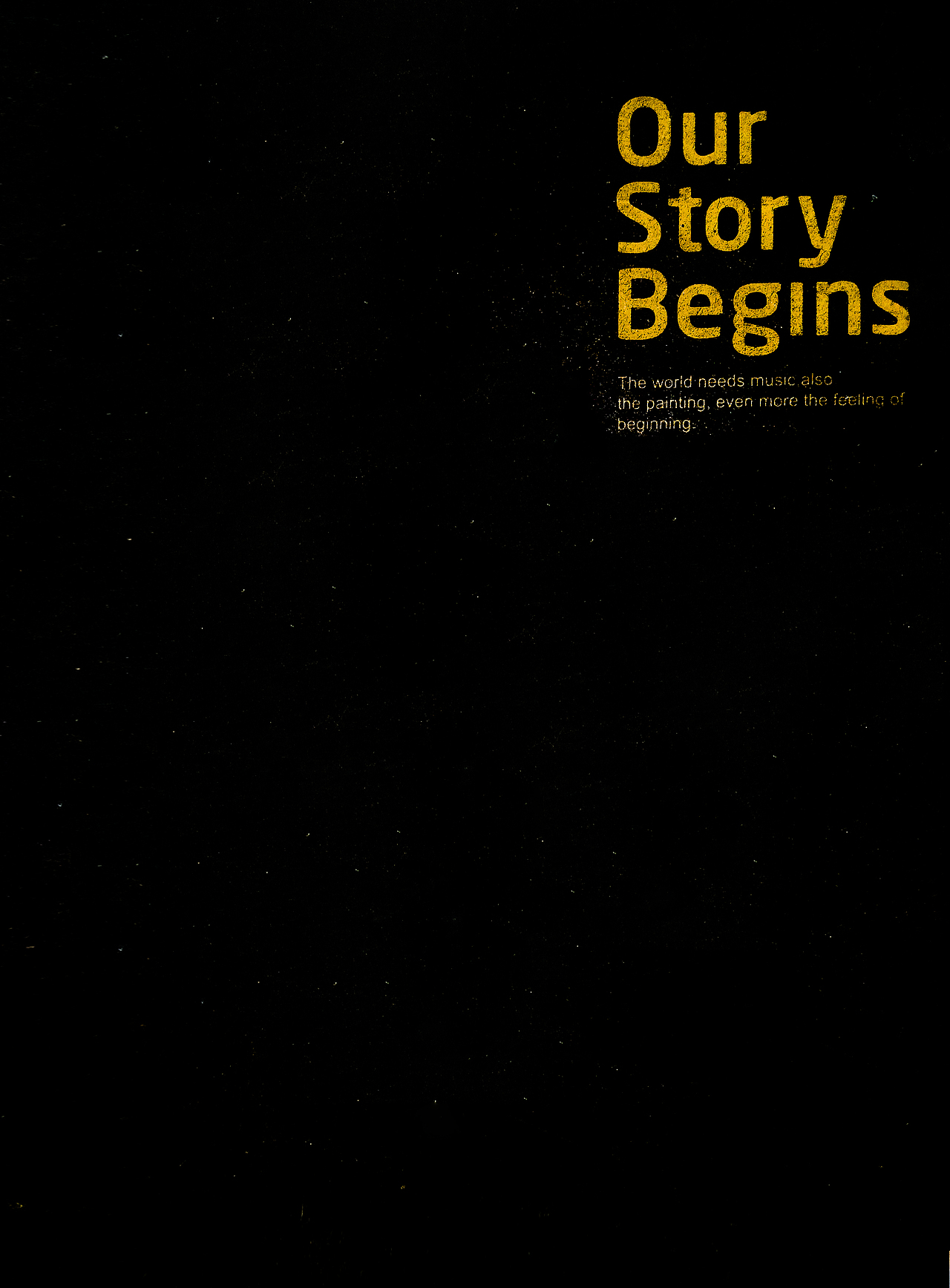 Our Story begins