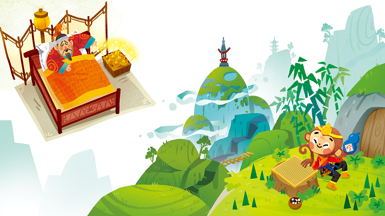 围棋app绘本故事（图ZMTYxNTUzNDA0） - 儿童插画 - 站酷设计师布尔玛插画原创素材 - 站酷ZCOOL