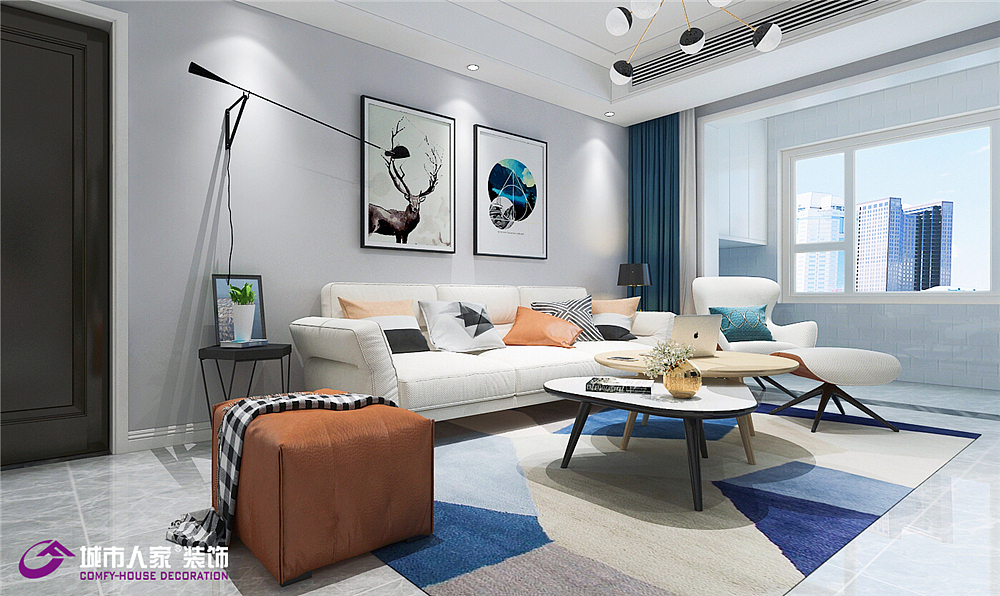 中垠雅苑127平三居装修简约风格效果图（图ZMTU2NjQ4Mjgw） - 家装设计 - 站酷设计师济南城市人家装修原创素材 - 站酷ZCOOL