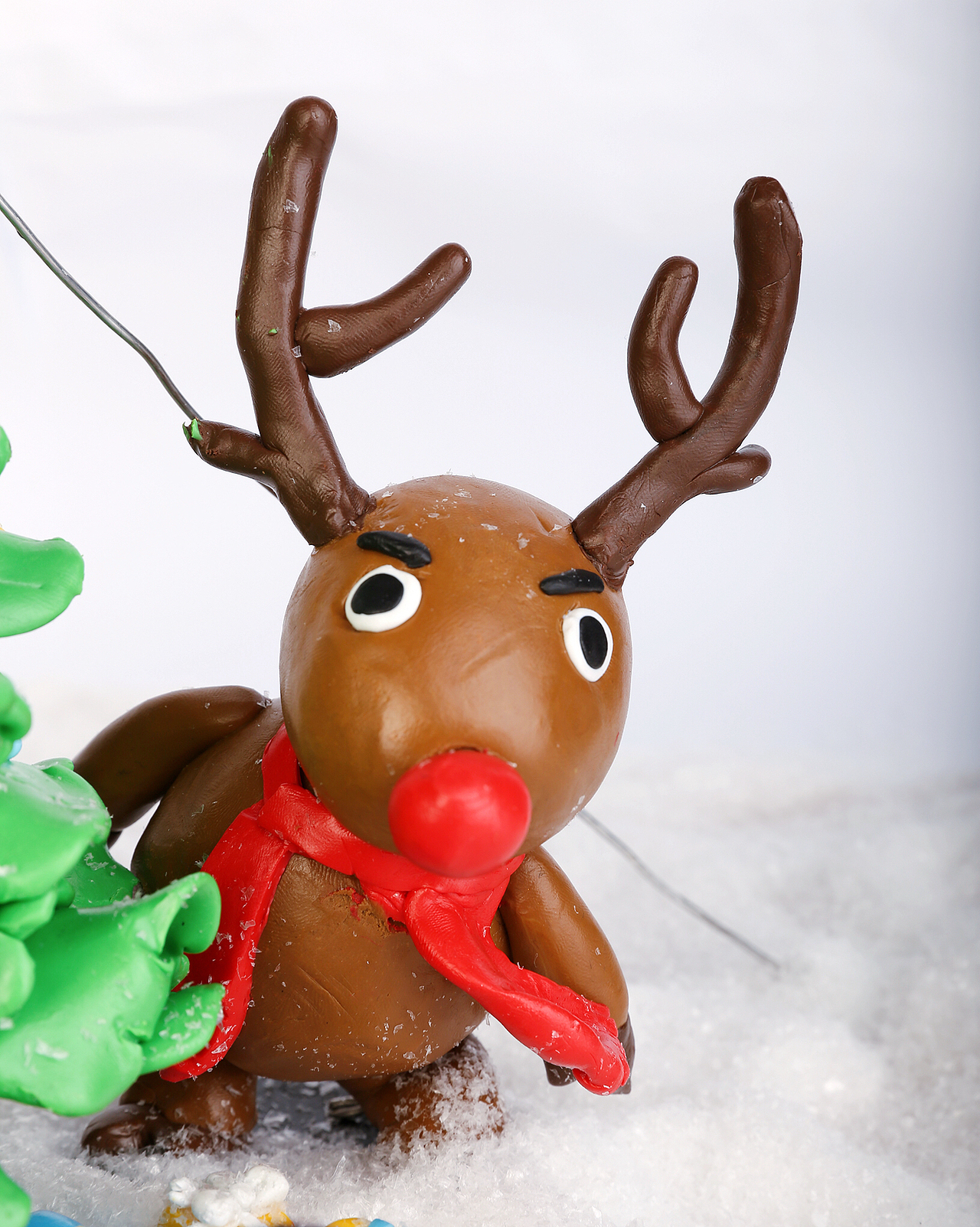 同事做的可爱的小驯鹿的特写