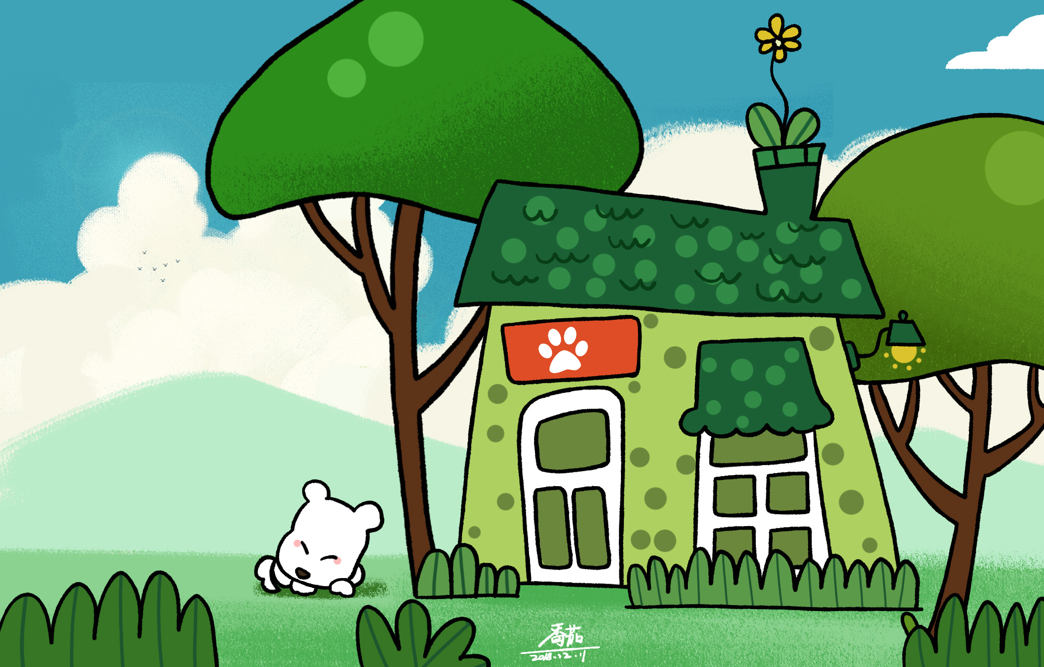 动物的小房子简笔画内容图片展示_动物的小房子简笔画图片下载