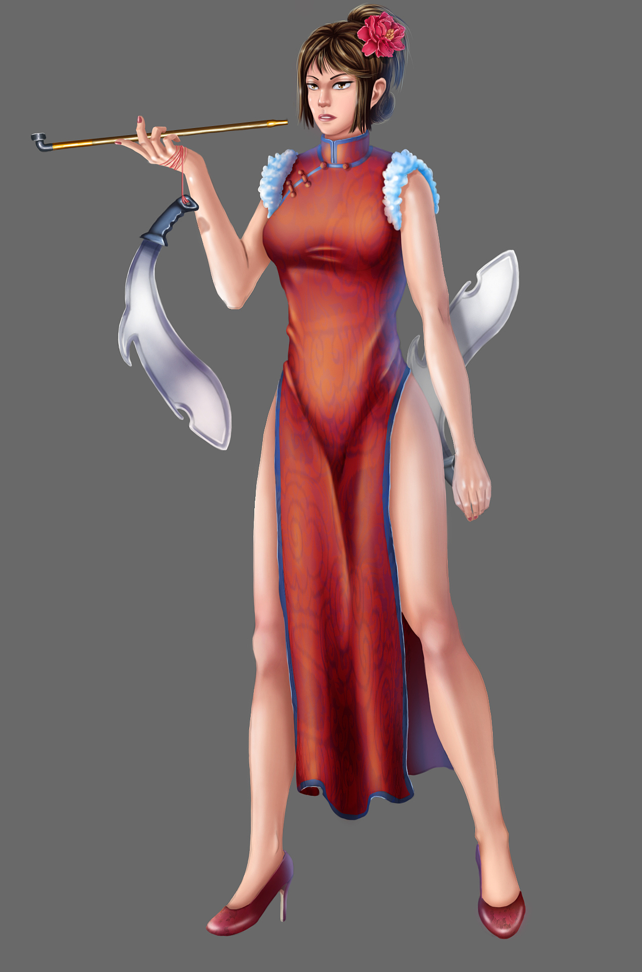 中國(guó)女殺手（圖ZNDg3NjI1MTI=） - 藝術(shù)插畫 - 站酷設(shè)計(jì)師小力1原創(chuàng)素材 - 站酷ZCOOL