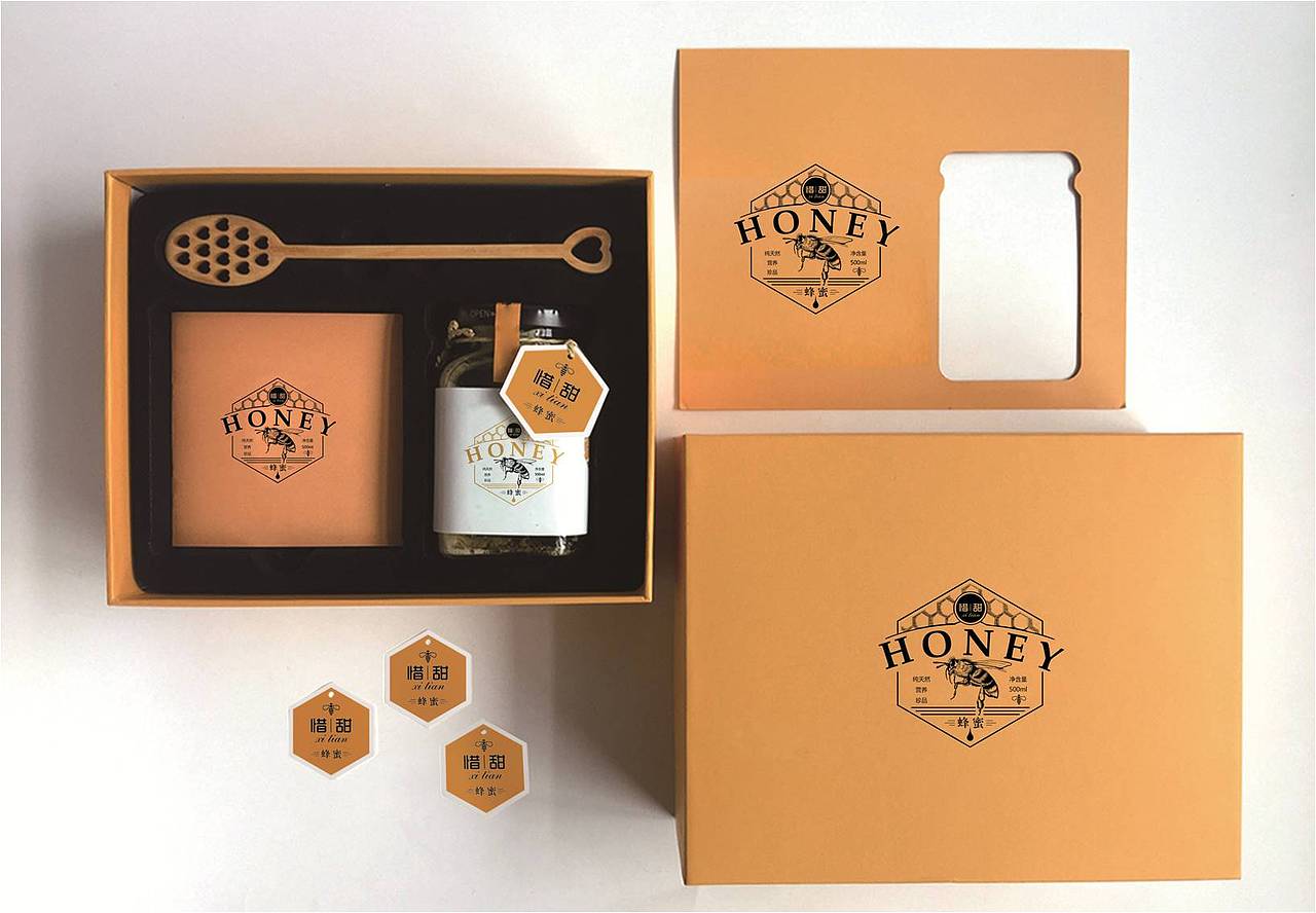 惜甜蜂蜜包装设计（图ZMjM2MDI5MzI4） - 包装 - 站酷设计师明度创意原创素材 - 站酷ZCOOL