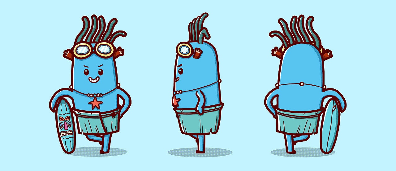 2014三亚绿城蓝湾小镇蓝宝吉祥物设计