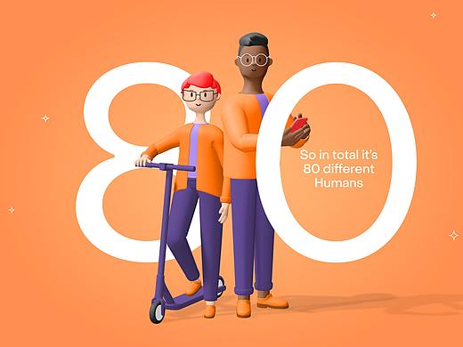 Humans 3d characters