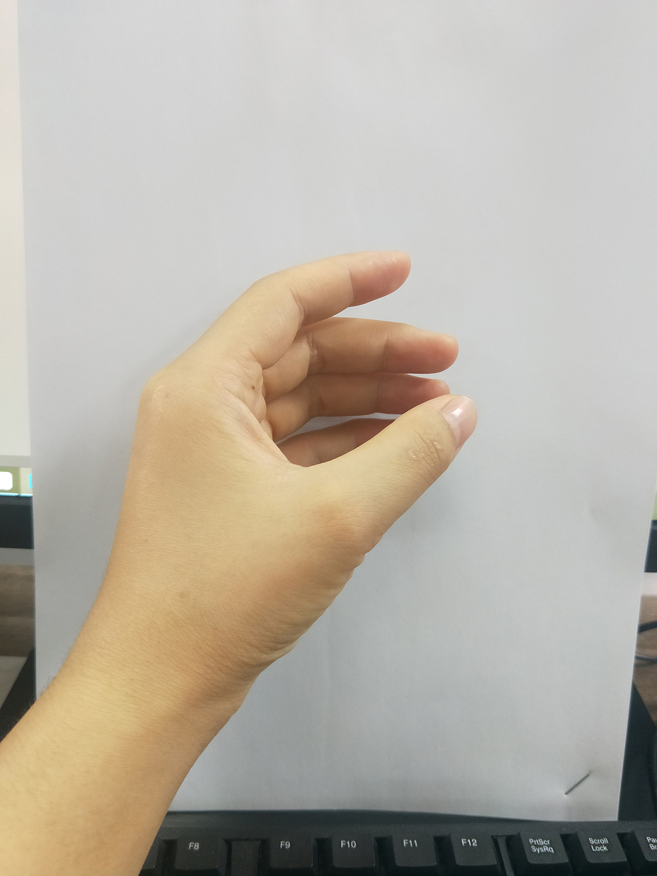 额外添加的素材(自创素材)-自拍一张手握东西的照片,然后修图抠图.