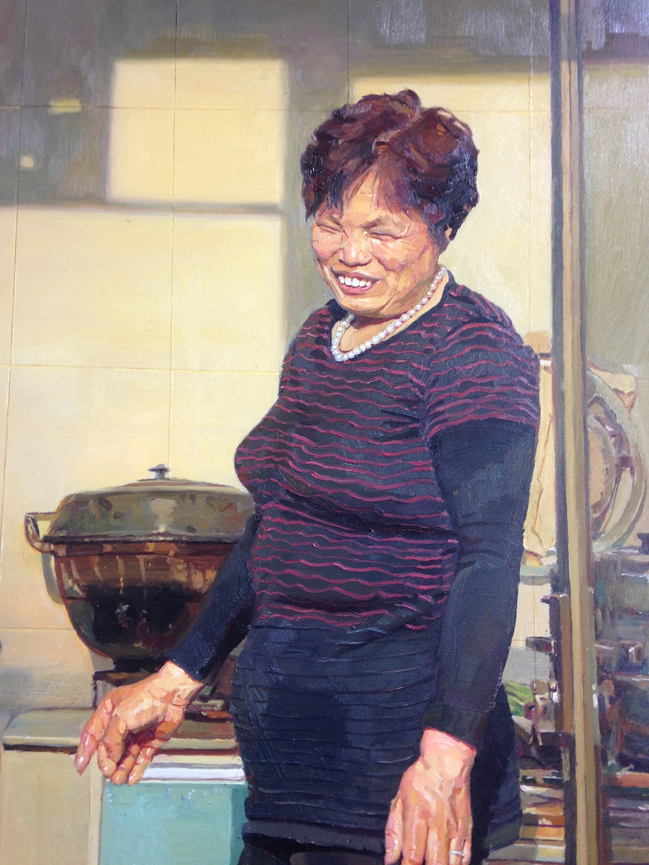 阿婆的灿烂笑容|纯艺术|绘画|广州3d立体画地贴_原创作品-站酷zcool