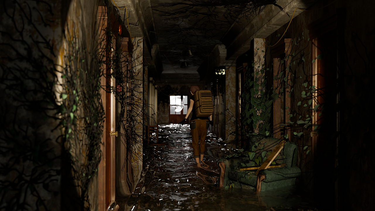 Blender跟教程自学|恐怖场景练习（图ZMzYyMzg3MDg0） - 场景 - 站酷设计师LFury原创素材 - 站酷ZCOOL