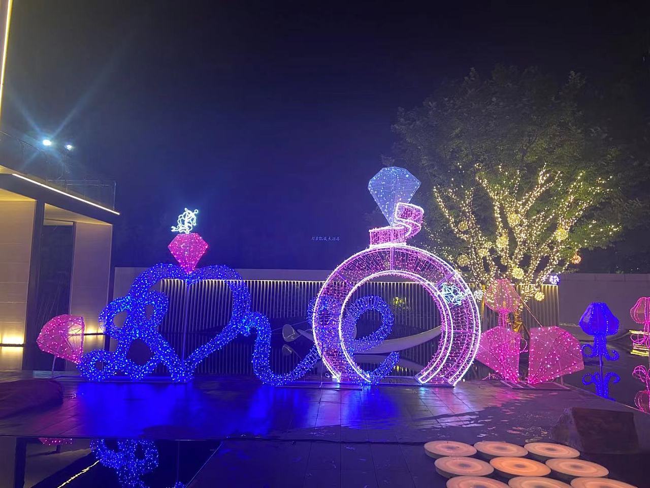 广东肇庆灯光展造型出租制作厂家梦幻灯光节租赁造型