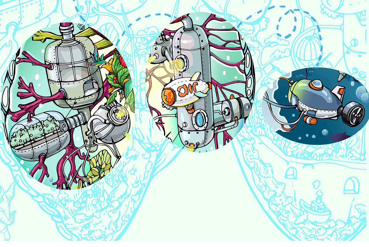 《AIR SPORT》 新品发布会全部作品4部分汇总（图ZNjM0NjQ0NzI=） - 商业插画 - 站酷设计师插画师崔萌萌原创素材 - 站酷ZCOOL