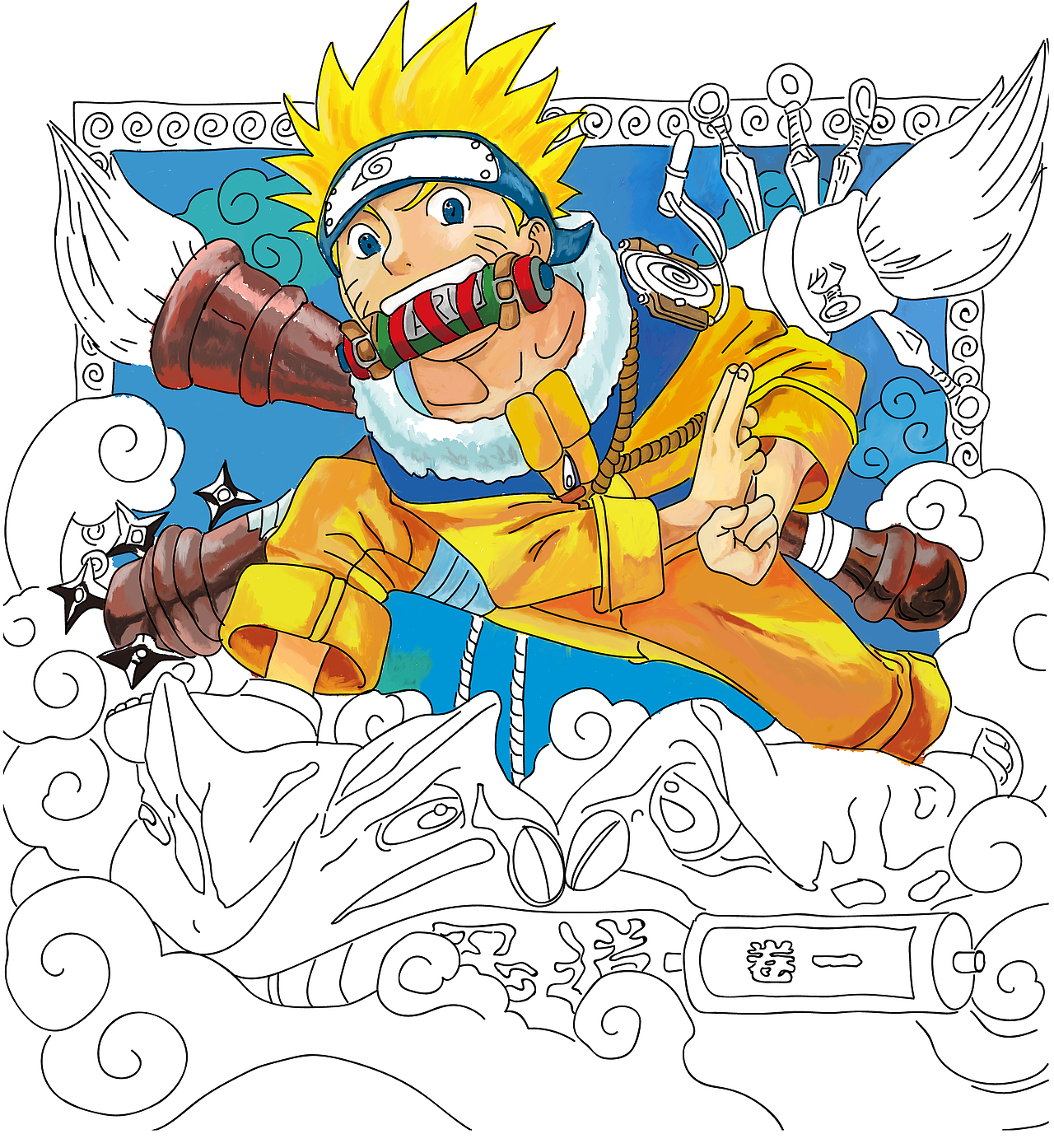 火影忍者、临摹一张，给喜欢火影的自己和朋友们