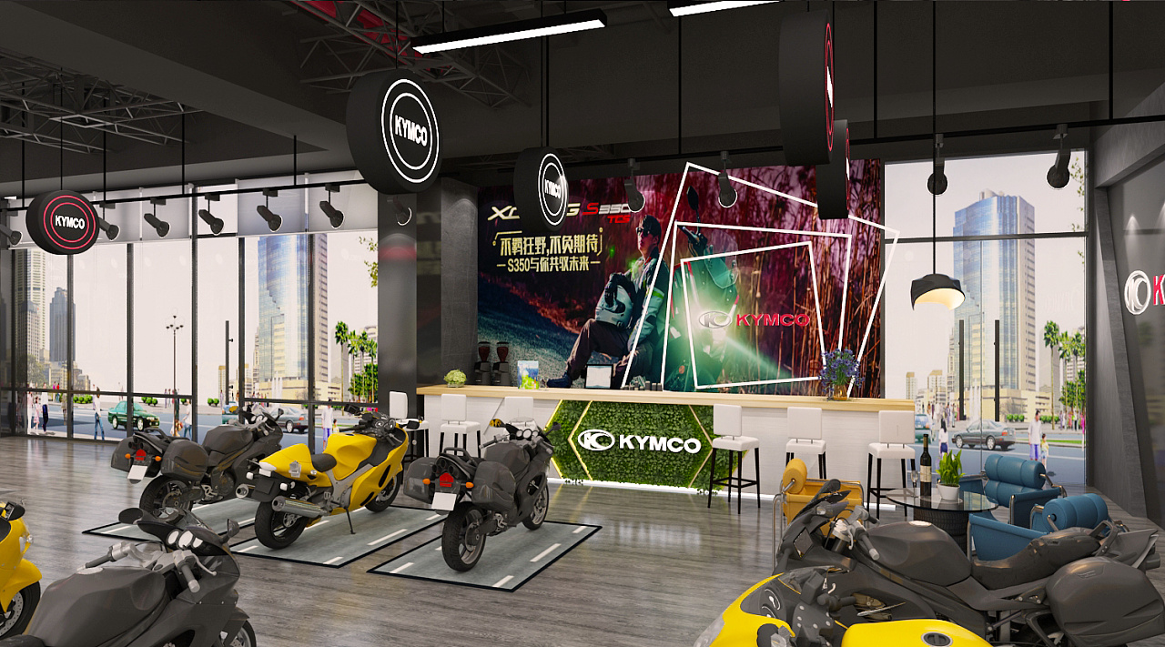 摩托车展厅|三维|场景|威鹏设计 - 原创作品 - 站酷 (zcool)
