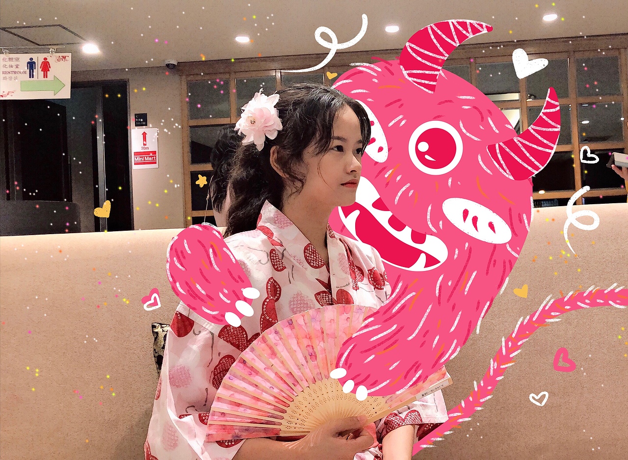 小怪兽来啦！（图ZMTk1MTQ1Nzg0） - 新锐潮流插画 - 站酷设计师太阳野鹿原创素材 - 站酷ZCOOL