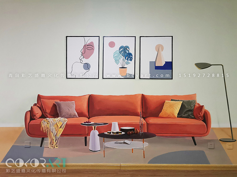 现代简约风清水样板间彩绘