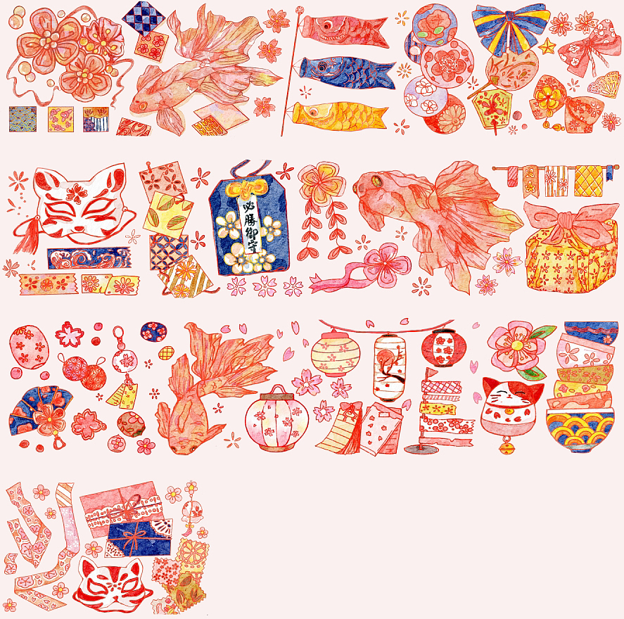 手帐和纸胶带稿件合集（图ZMzMzMDEzMjc2） - 商业插画 - 站酷设计师萌萌不逃跑啦原创素材 - 站酷ZCOOL