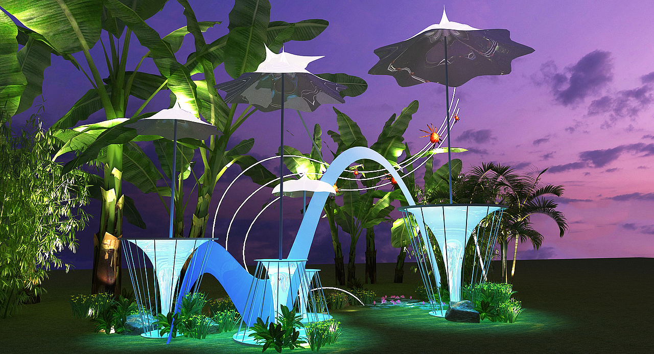 场景户外景观设计3d效果图