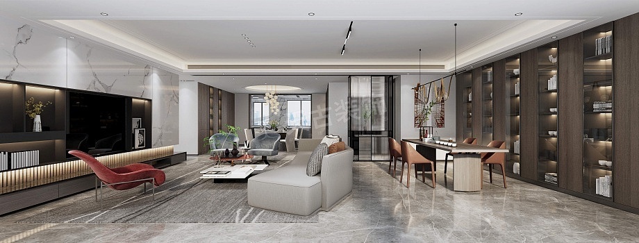 重庆品质楼盘大平层装修,照母山舜山府装修案例效果图