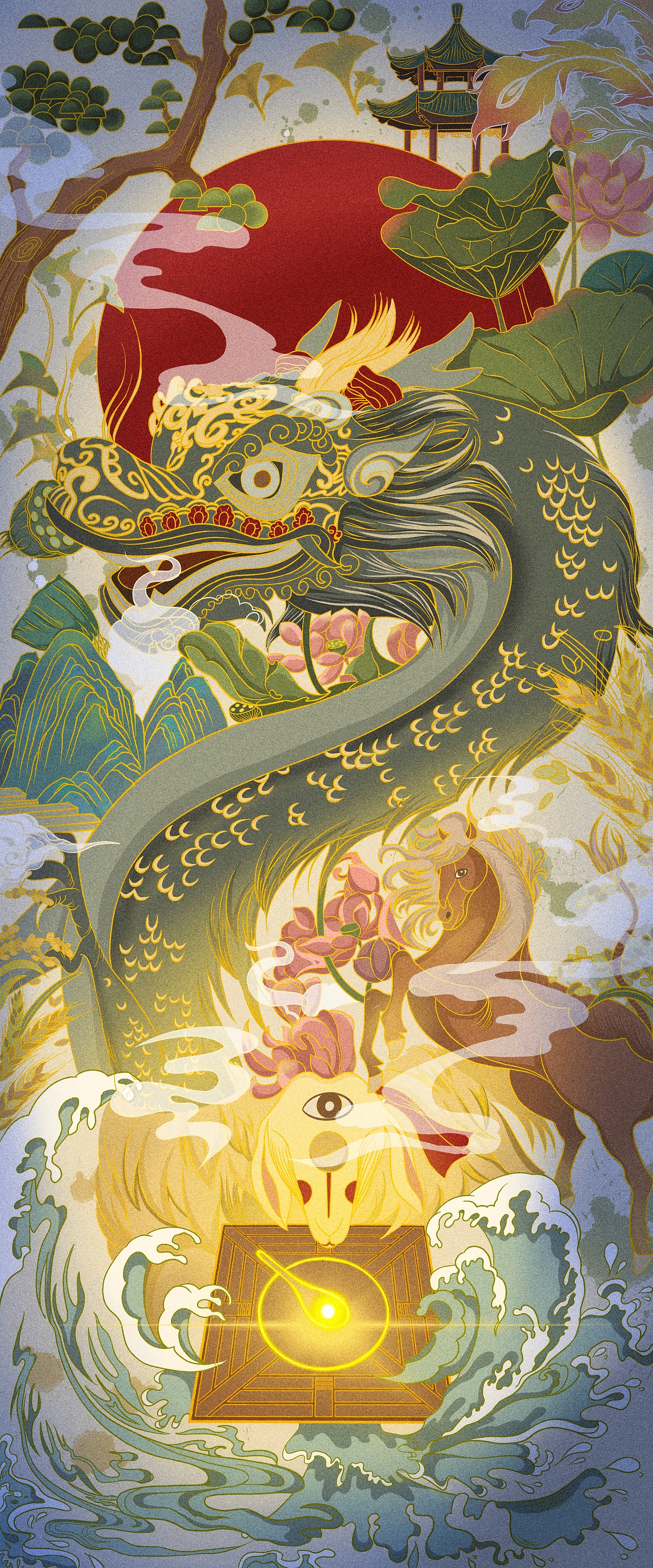 山海经国潮系列插画