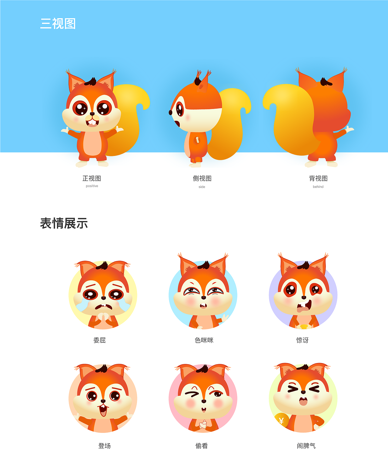 松鼠金融吉祥物设计及应用