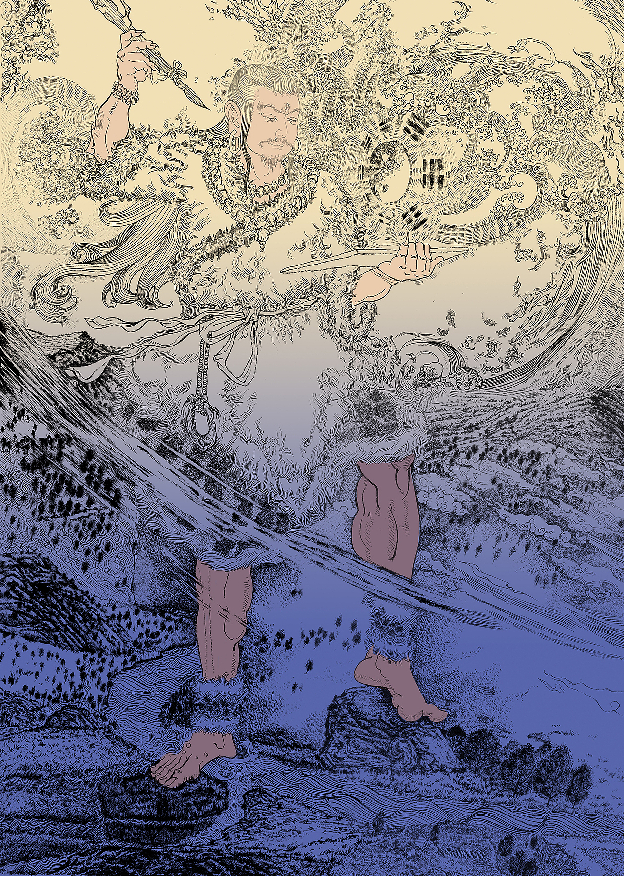 伏羲画卦（图ZMTY4ODIwMzMy） - 概念设定 - 站酷设计师一风老师原创素材 - 站酷ZCOOL