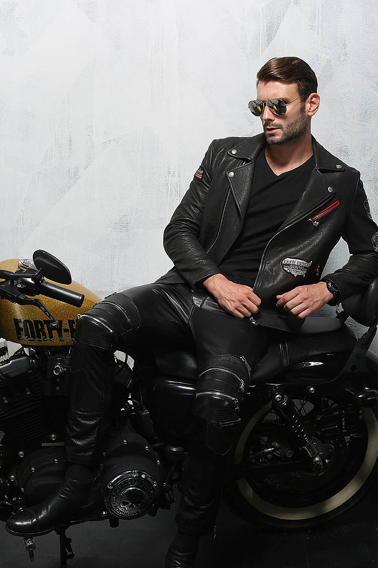 服装设计之男装设计,tooxiu真皮机车皮衣