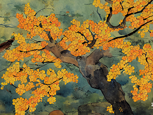 #AI创作实验室#秋天是桂花的香味是落叶的告别