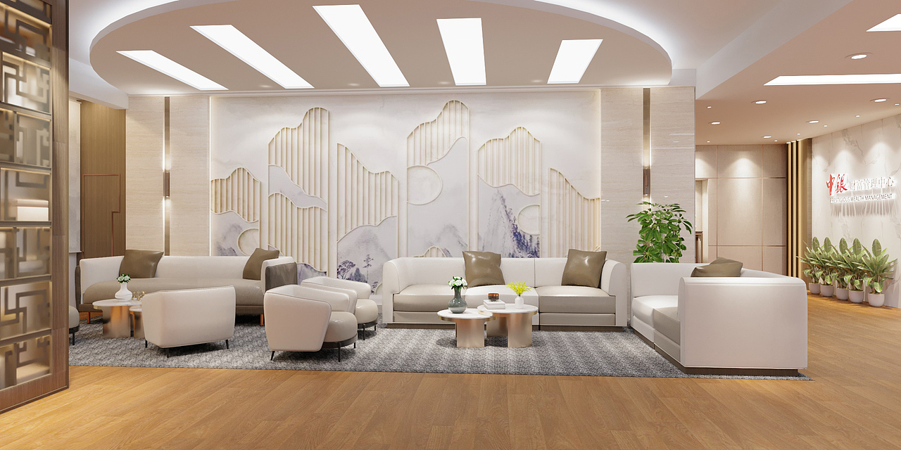 中国银行永清街支行vip楼层设计实景和效果图