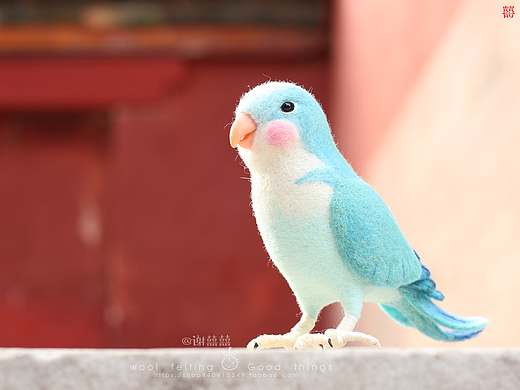 囍囍的羊毛毡 之 带着饭客小鹦鹉游故宫