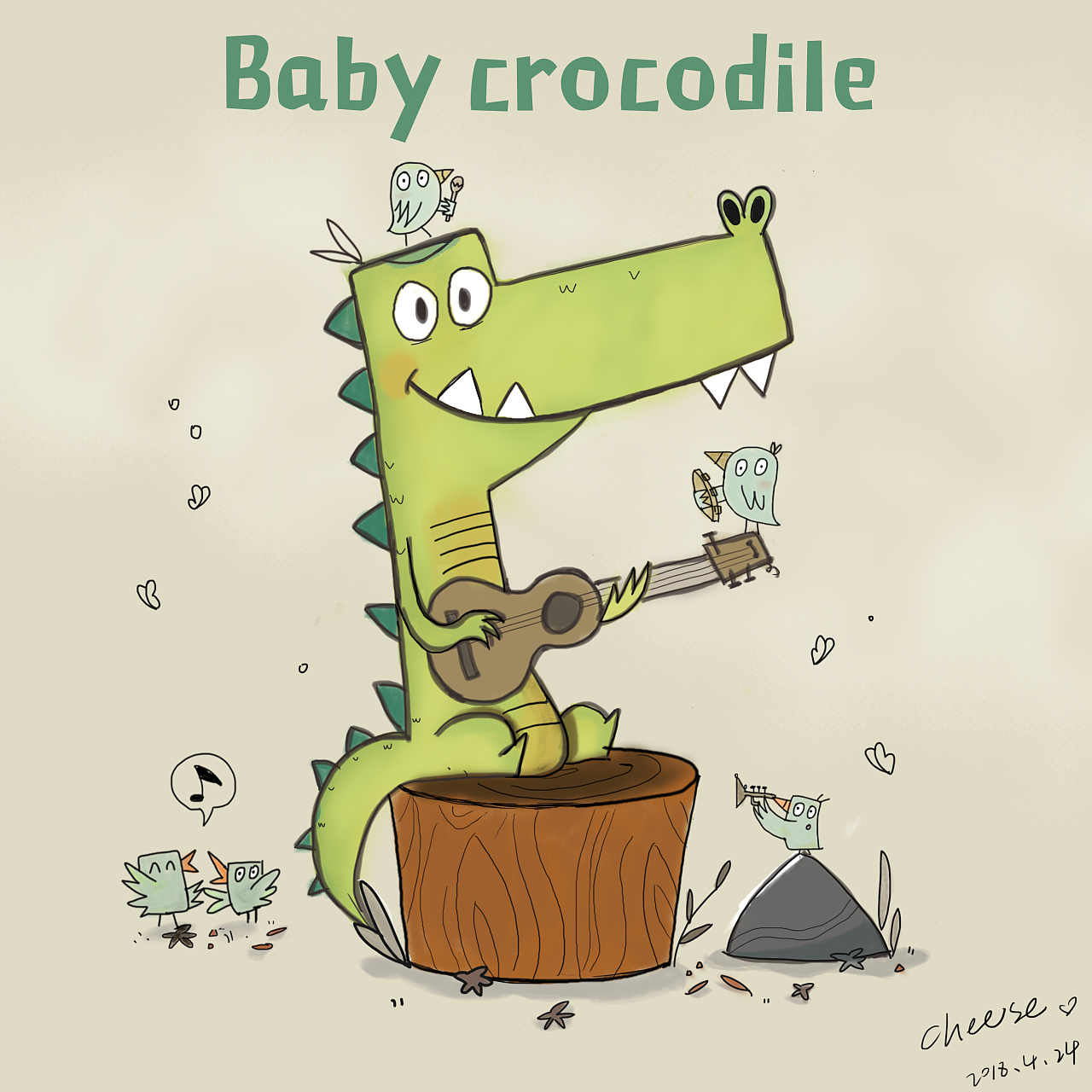 83 0 0 深圳  |  设计爱好者 第二次打卡:yum:今天是小鳄鱼:crocodile