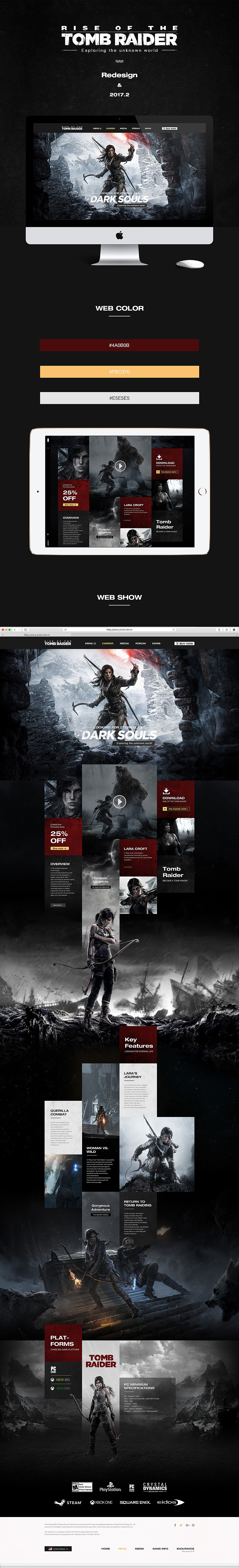 Web Design of The Tomb Raider（图ZNzA2MTE5NDA=） - 游戏/娱乐 - 站酷设计师默默的3C原创素材 - 站酷ZCOOL