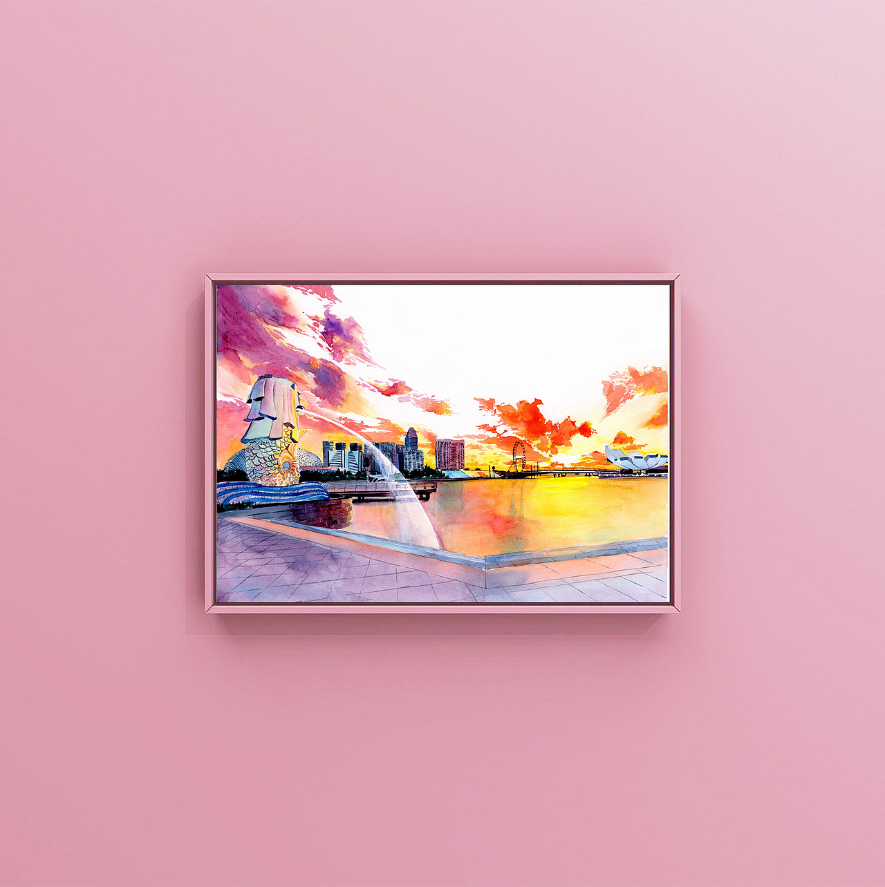 深圳航空2019年台历世界水彩插画