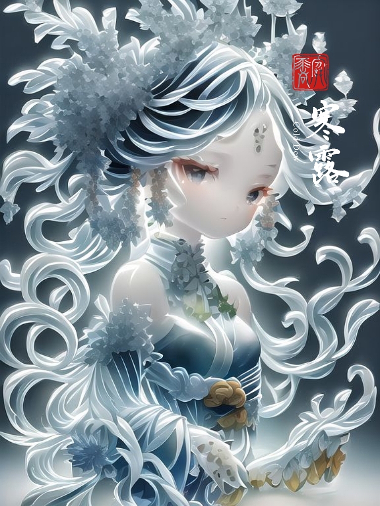 二十四节气水晶人壁纸/插画【古风动漫之拟人美少女】