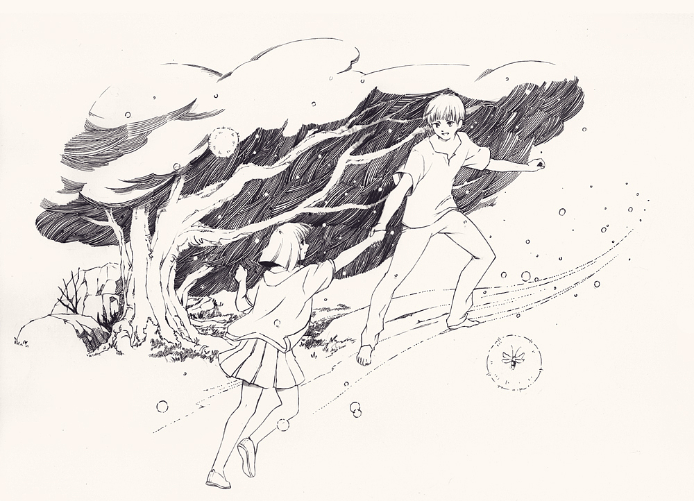 杂志黑白插图2