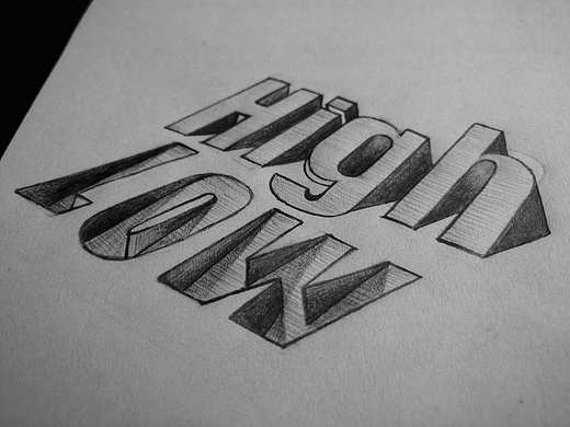 立体英文字体临摹练习NO.1