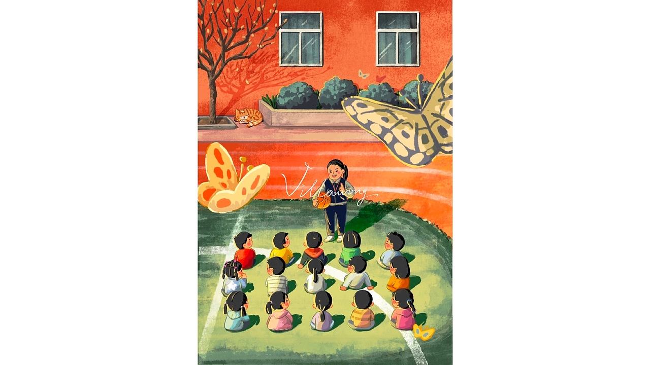 午后的体育课（图ZMjQ3MzczMTIw） - 创作习作 - 站酷设计师白兔侠薇薇原创素材 - 站酷ZCOOL