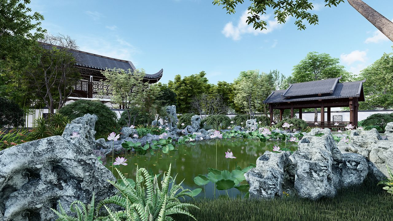 Lumion《古风景观》（图ZMjg2ODA0NDg4） - 景观设计 - 站酷设计师噜嚕噜噜鲁鲁修原创素材 - 站酷ZCOOL