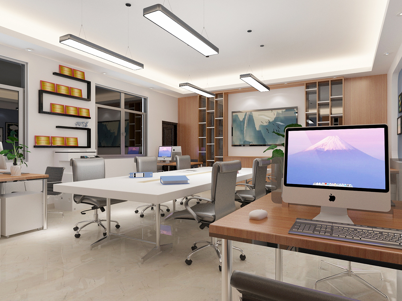 总部经济园私人办公室-新中式|空间|家装设计|JiaoStyle - 原创作品 - 站酷 (ZCOOL)