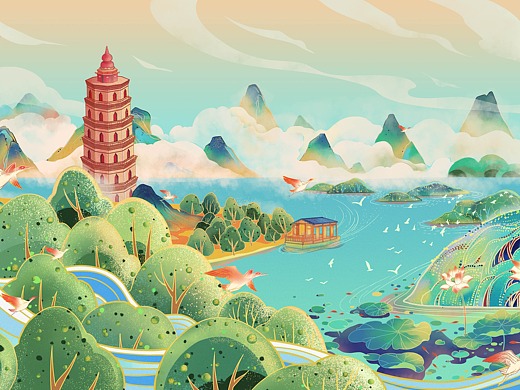 "柑柑好"小青柑插画