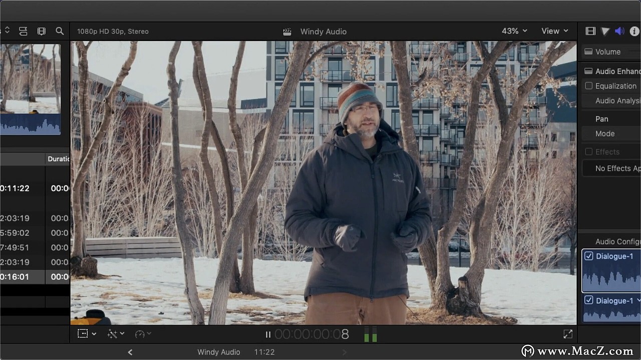 fcpx插件:WindRemover AI 视频和播客风声消除插件