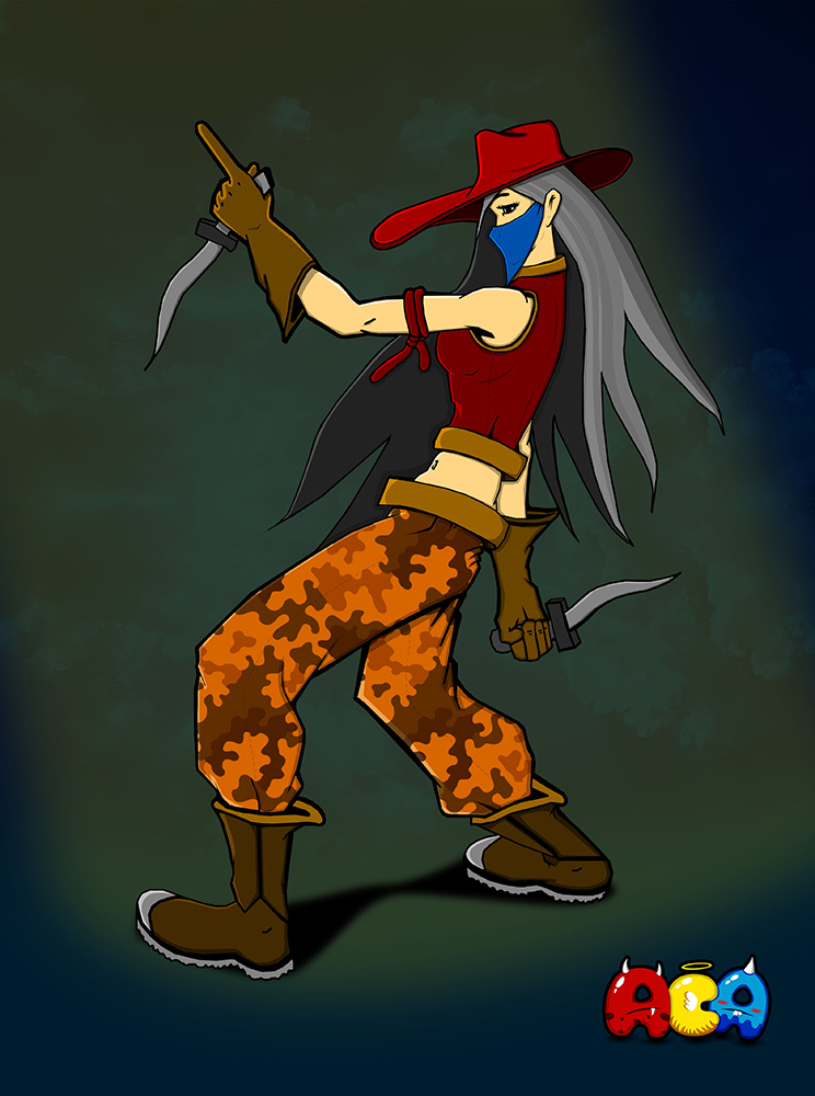 游戏角色设计-女刺客 · 蛇刀