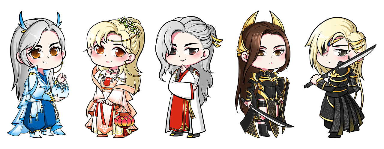 【剑三】游戏亲友头像绘制和相关插画（图ZMTc3NzUzMTAw） - 艺术插画 - 站酷设计师NAILER乌鸦原创素材 - 站酷ZCOOL