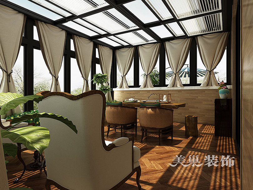 郑州名门紫园660平独栋别墅美式乡村装修效果图（图ZNzUxMTY0MDA=） - 家装设计 - 站酷设计师美巢装饰小灰灰原创素材 - 站酷ZCOOL