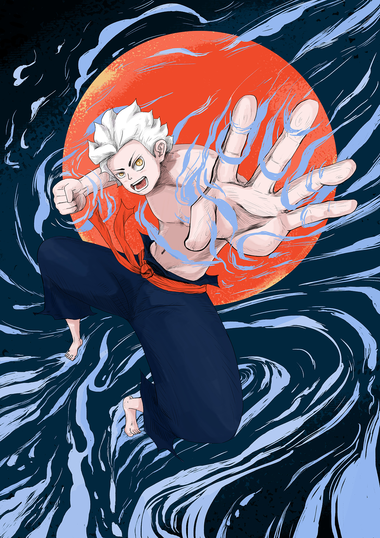 漫画名叫《补天纪》发表在快看漫画今天画了漫画封面杭州/设计爱好者